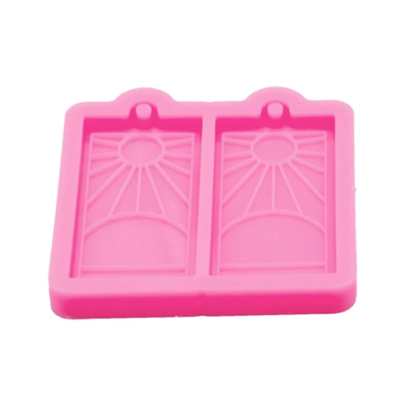 

N58F Diamond Sun Rectangle Mold Silicone Earring Ornament Mold Epoxy Resin Jewelry Casting Keychain Mold for Jewelry Making