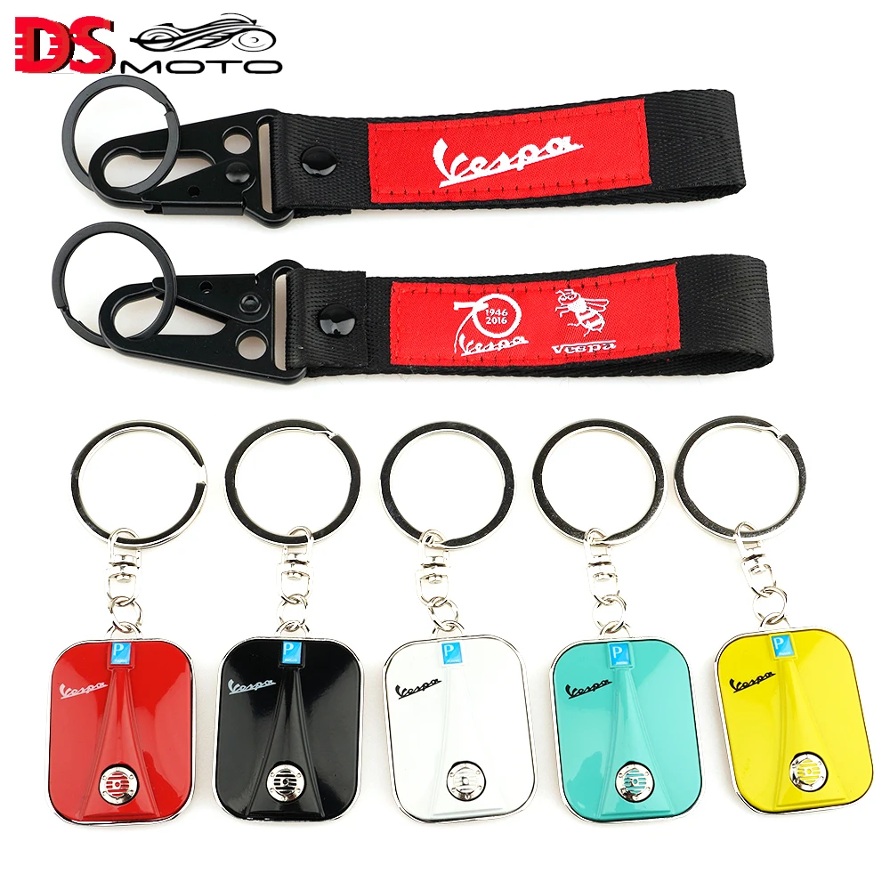 

For Piaggio Vespa Scooter Accessories Sprint Primavera 50 150 150S 946 Etc NEW Chrome Motorcycle Keychain Keyring Key Ring Chain
