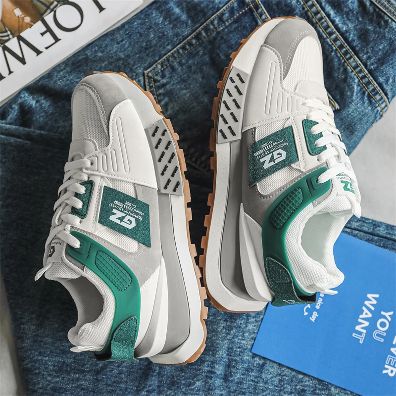 Мужские Повседневные Кроссовки С Дышащей Сеткой Обувь Для Скейтбординга