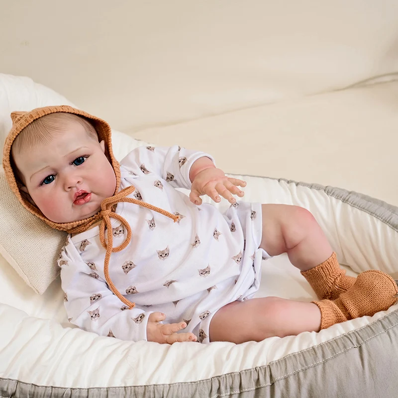 60 см синяя ткань воробья кукла реборн для тела новорожденных реалистичная мягкая