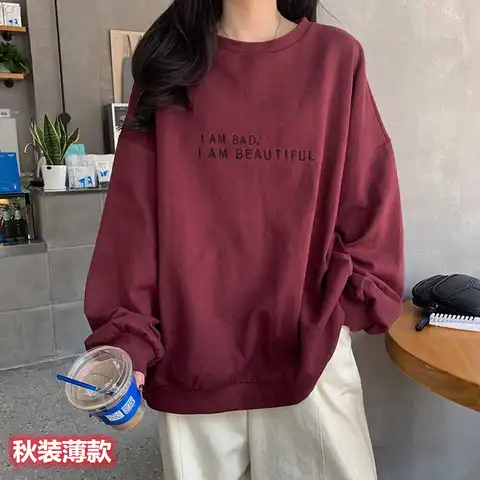 Spring Autumn Hoodies Women Long Sleeve Hoodie Sweatshirt Harajuku Jumper cotton Pullovers Casual Oversized Coat