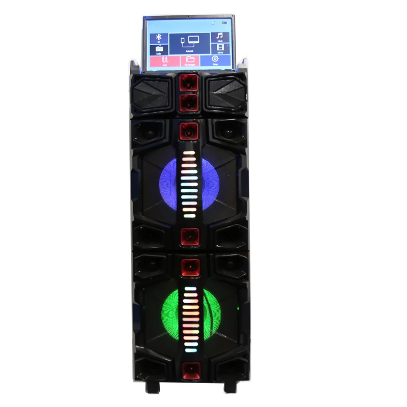 

Double 12 inch lcd display karaoke powered dj audio sp speaker