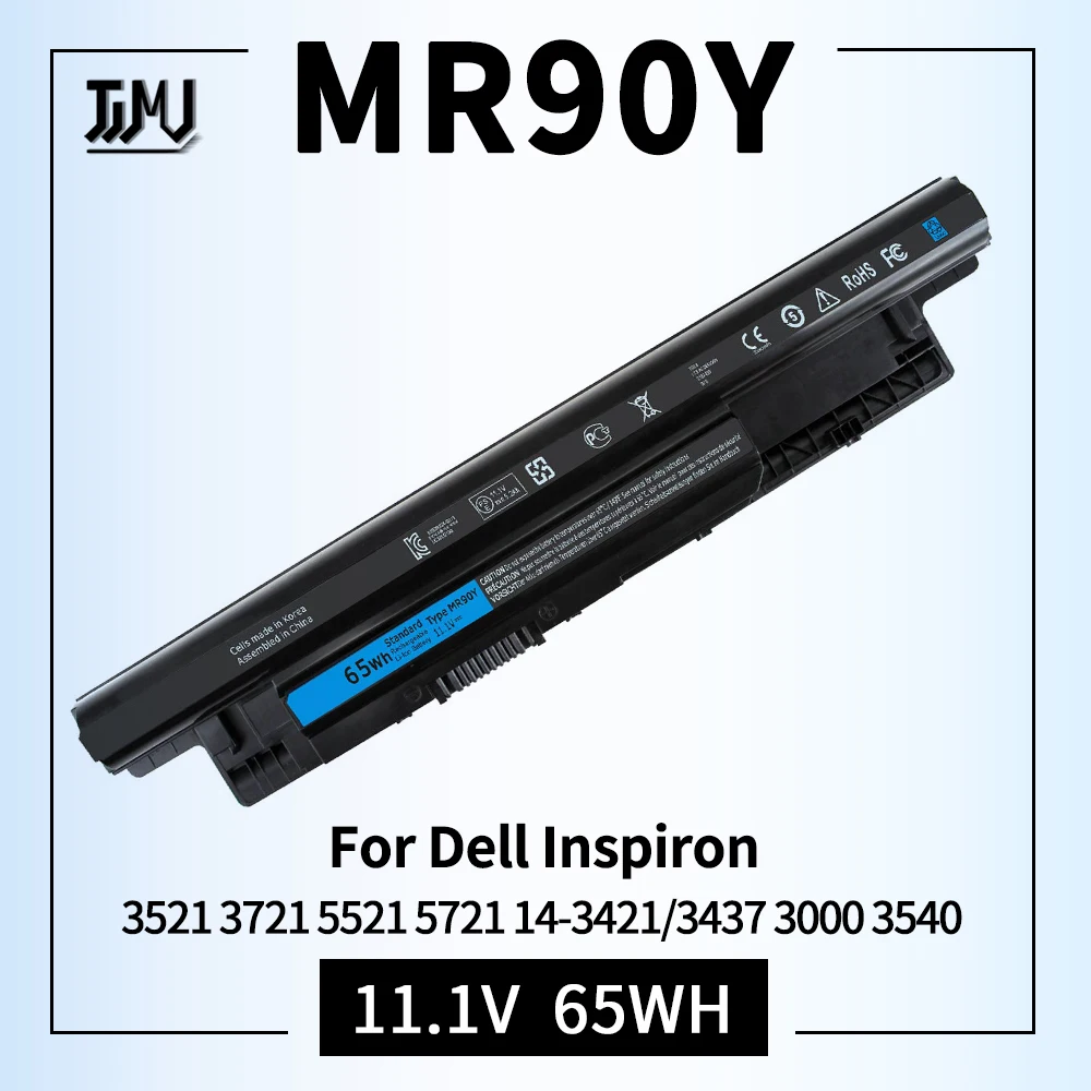 Аккумулятор 65WH MR90Y, совместимый с Dell Inspiron 3521 3721 5521 5721 14-3421 14-3437 14R-5421 17 Latitude 3000 3540 XCMRD