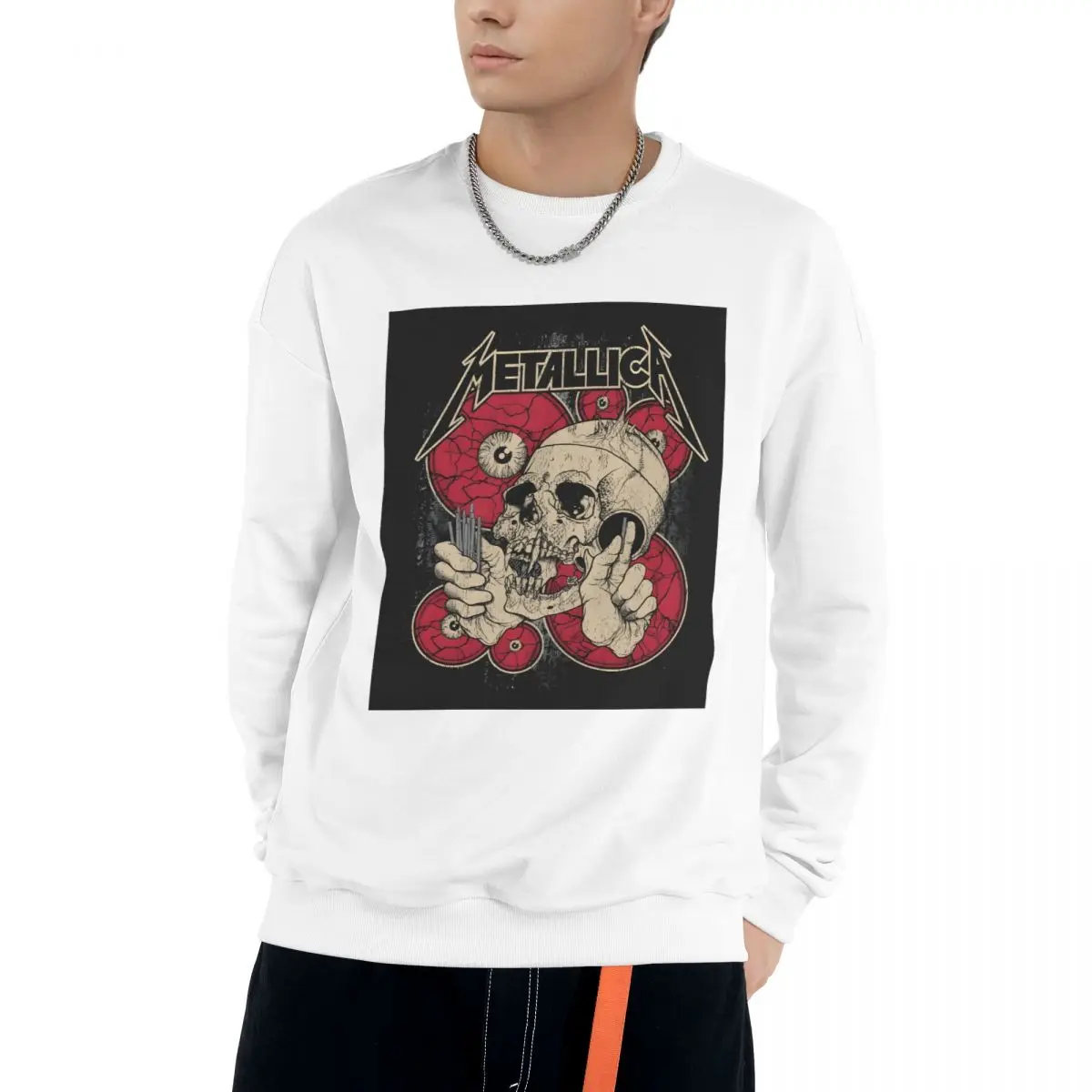 

Band Rock Sweatshirt for Women Mens Long Sleeve Cotton Crewneck Sweatshirt