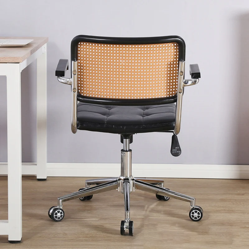 

Стулья кожаные для гостиной, дизайнерский минималистичный кожанный стул из ротанга в скандинавском стиле, для кухни, для игр, для балкона, YH