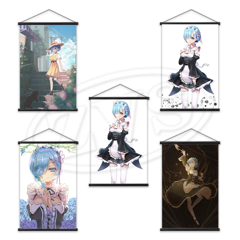 

Модульный плакат на холсте «Re:Zero», домашний декор, картины с изображением Кара хаджимера и Эмилии, HD печать, Висячие свитки, картины для гост...
