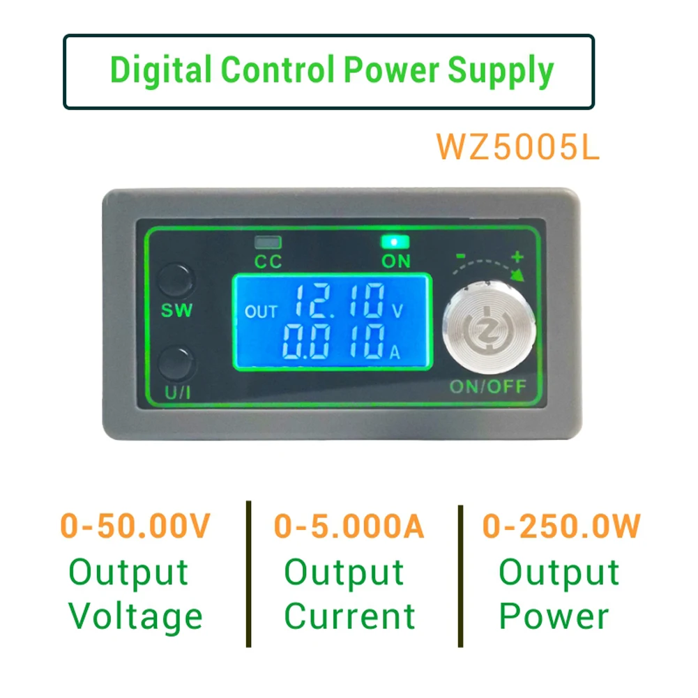 

WZ5005L DC-DC Buck Converter CC CV Power Module 50V 5A 250W Adjustable Regulated Constant Voltage/Current Step-down Power Supply