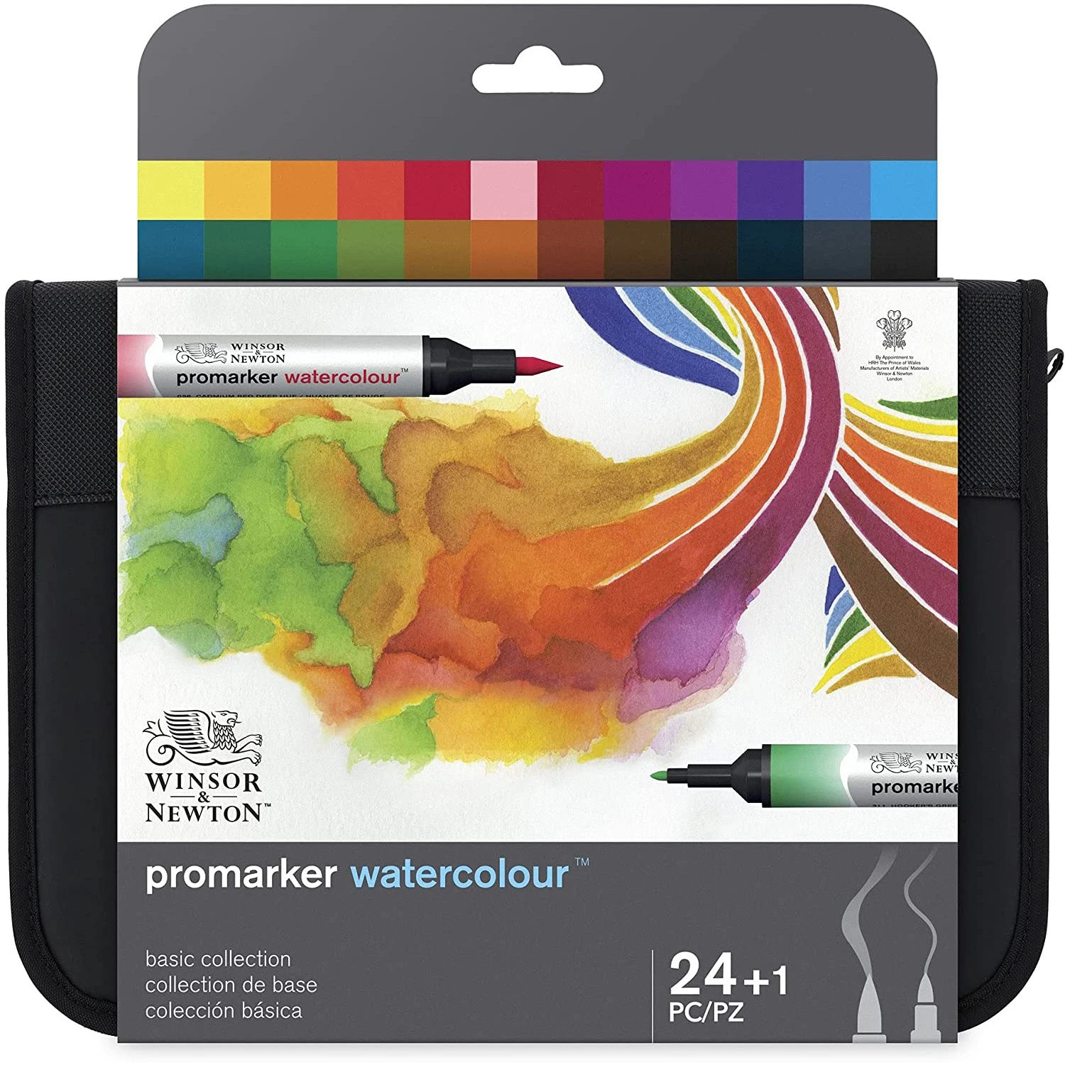 Winsor & Newton 24 цвета базовая коллекция акварельный маркер Promarker двойные кончики