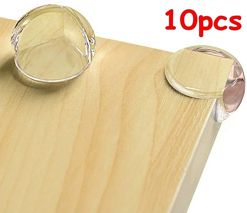 10pcs Rubber Ball Transparent L Shape Baby Safety Silicone Corner Protector Kids Soft Clear Table Desk Edge Corner Guards