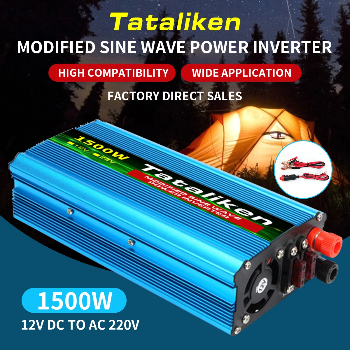 Инвертор высокой мощности 220 В переменного тока 600 Вт 1500 12 24 постоянного