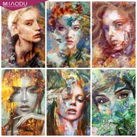 5d diamond painting abstract art nature woman portrait home decor gifts cross stitch kits embroidery handmade full round mosaic
