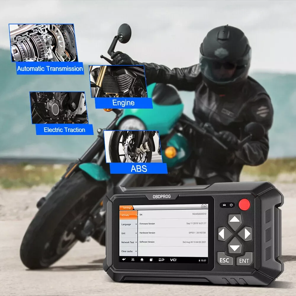Инструмент для полной диагностики мотоцикла OBDPROG MOTO 100 сканер OBD2 кодирование ECU ABS