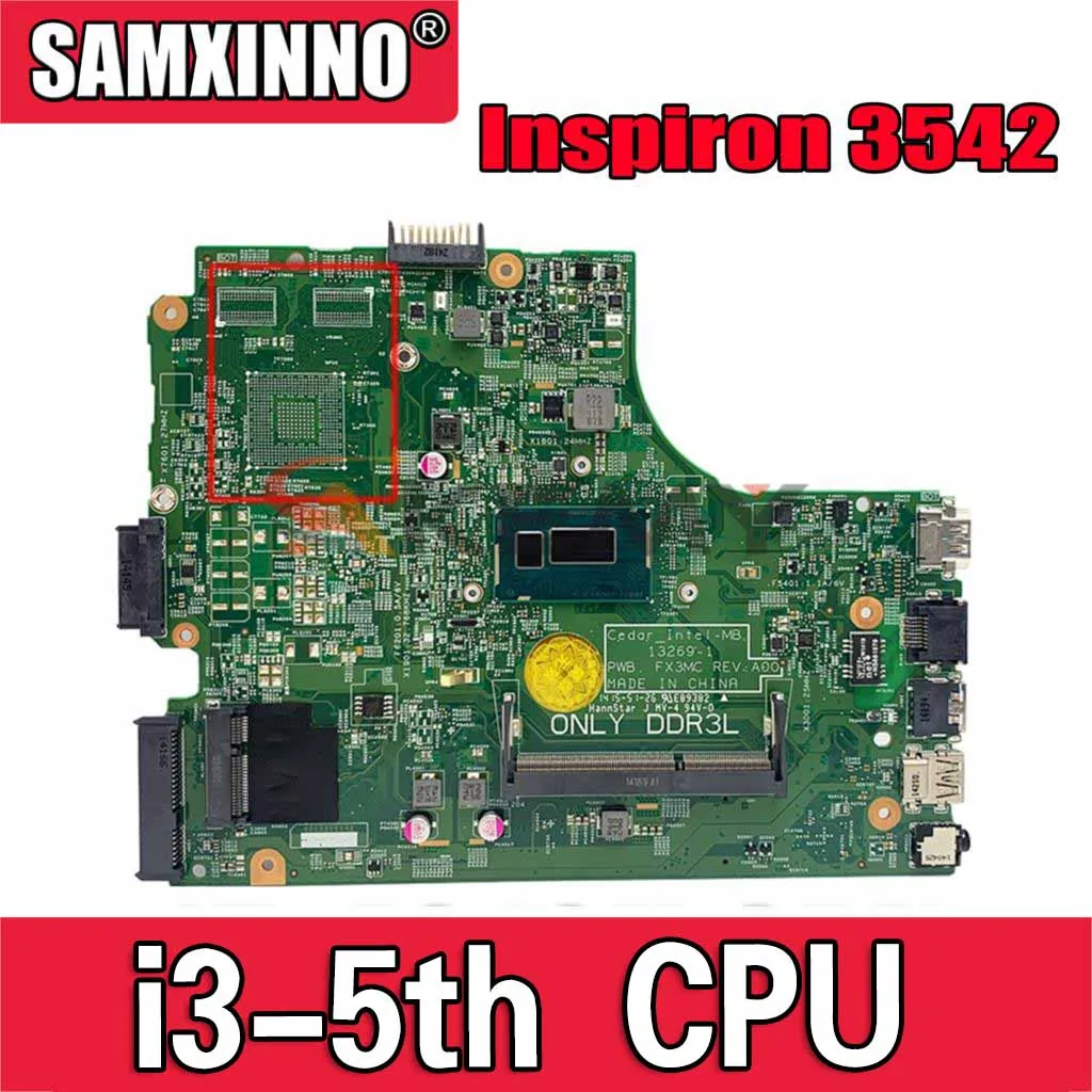 

Оригинальная материнская плата для ноутбука DELL Inspiron 3542 3442 i3-5th, системная плата для ЦП, CN-0DV8F8 0DV8F8 13269-1