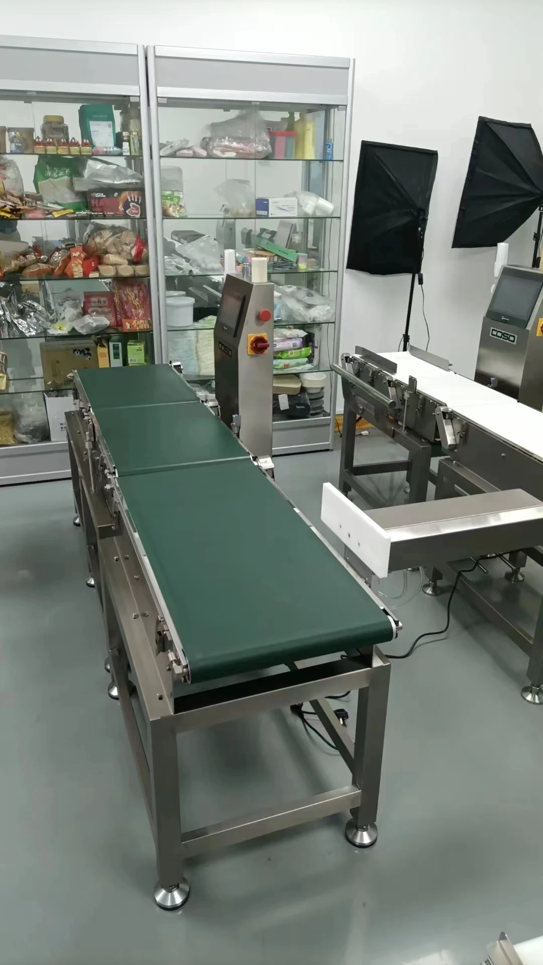 Автоматическая конвейерная лента пищевые весы контрольный вес с системой