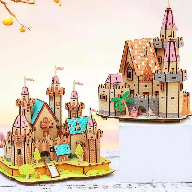 

3D DIY Ferris Wheel Wooden Model Puzzle Building Blocks Kits Assembly Toy Gift for Children Adult Educational Toys