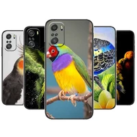 parrot bird phone case for xiaomi redmi 11 lite pro ultra 10 9 8 mix 4 fold 10t black cover silicone back prett