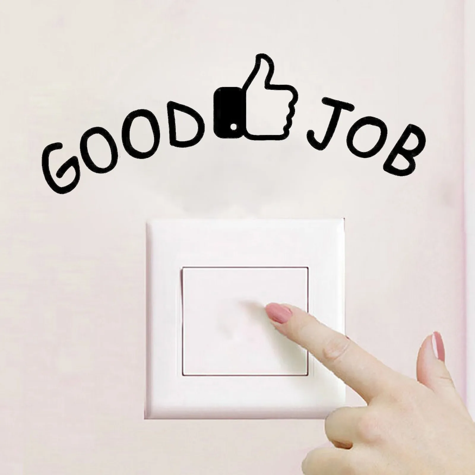 Веселая наклейка s вау симпатичный петух надпись Good work Наклейка на стену окно
