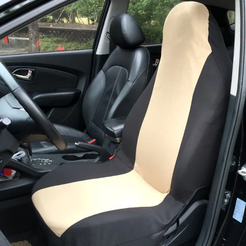 

1Pc Car Front Seat Cover Universal Auto Seat Cover Interior Set A Variety of Colors Available Beige /Gray/Black for Most Cars