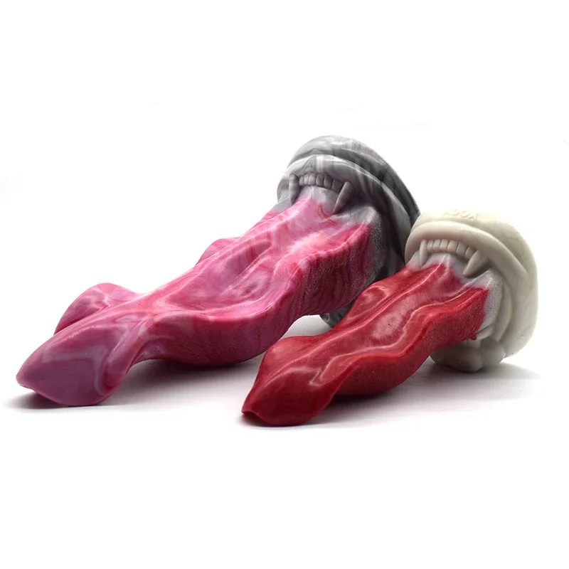 FAAK Реалистичный фаллоимитатор с волчьим языком и присоской большая фэнтезийная