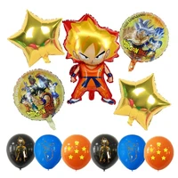 11pcsset dragon ball birthday party decoration sungoku foil balloons holiday party event supplies baby shower helium globos toy