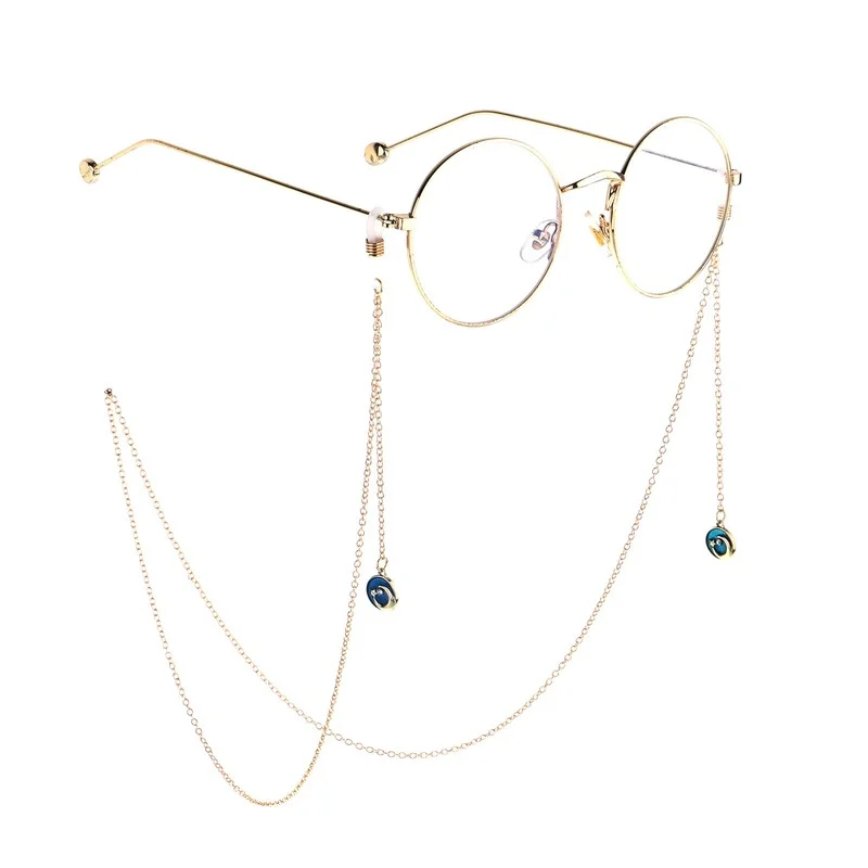 

Starry Sky Woman Sunglasses Chain Planet Pendant Trend Cute Neck Chains Anti Falling Glasses Gold Color Eyeglasses Cord Necklace