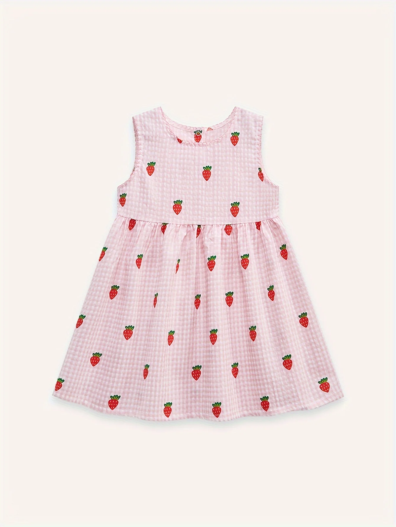 Платье KaLa из хлопка с клубничным принтом для девочек летнее платье принцессы