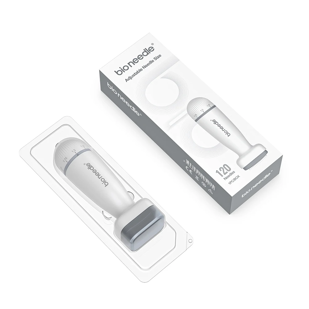 Био игла 120 Derma штамп Регулируемая микроиголка для ухода за лицом и телом роста