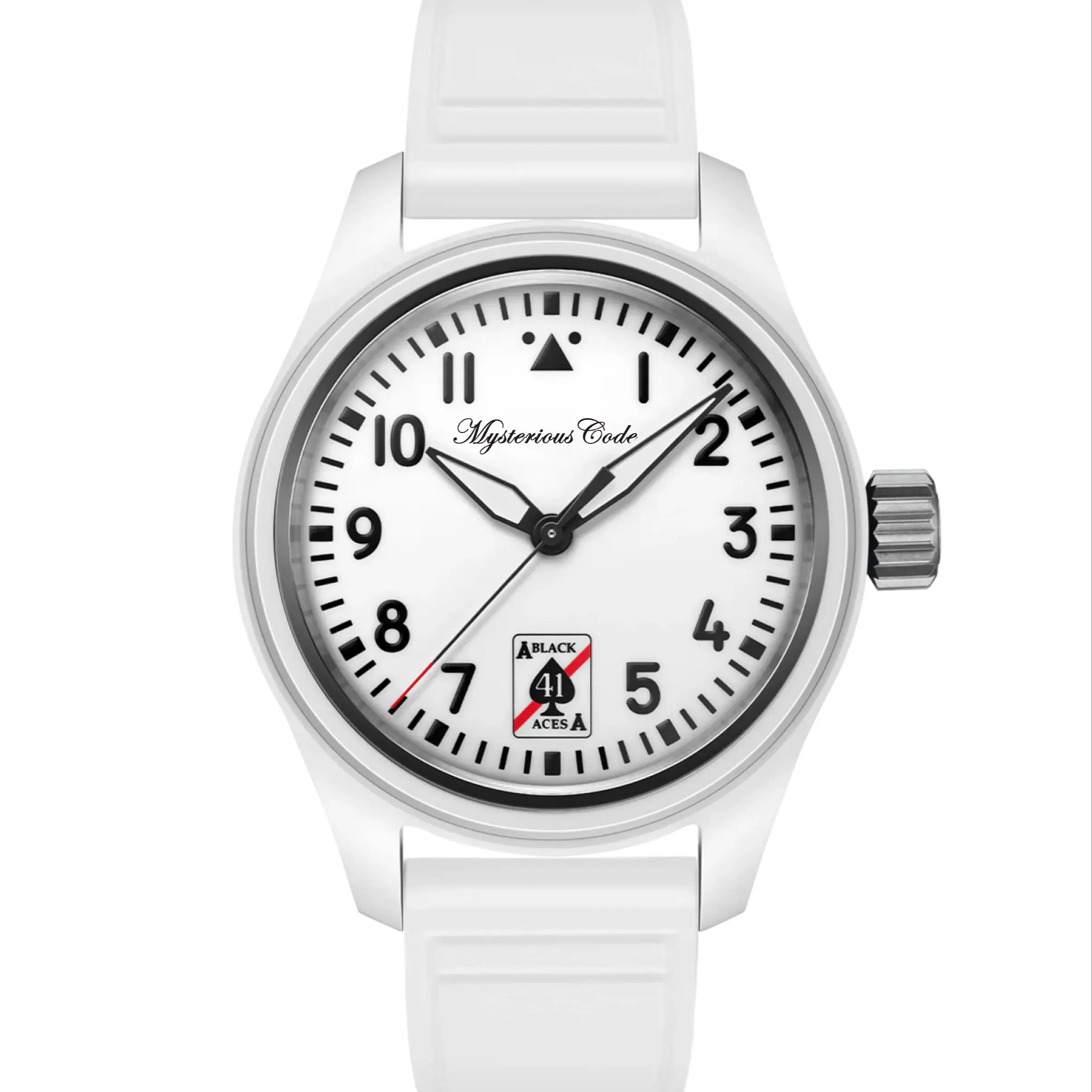 

Ceramic pilot automatic mechanical movement, sapphire glass fluororubber strap, super luminous business men's watch