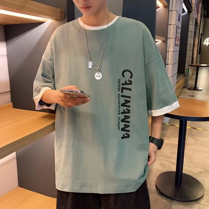 Фото Clearluv 2022 Harajuku мужские футболки с мультяшным принтом модные футболки Летние футболки с коротким рукавом Новые парные аниме одежда №4