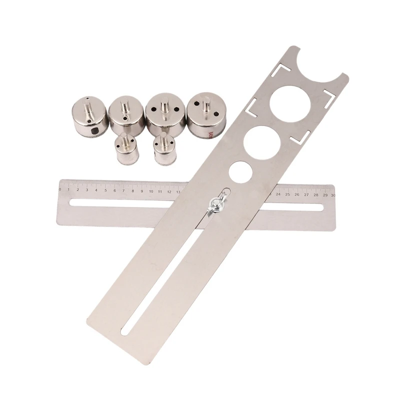 

New Adjustable Tile Locator To Wall Marking Position Ruler Ceramic Hole Cutter Tile Drill Marble Opener Construction Tool