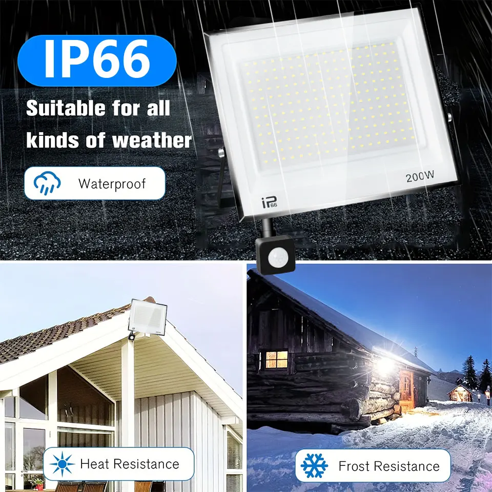 nowoczesny kinkiet LED z czujnikiem PIR Zewnętrzny aluminiowy korpus Białe światło 150W 100W 50W 30W 20W IP66 Wodoodporny do ...