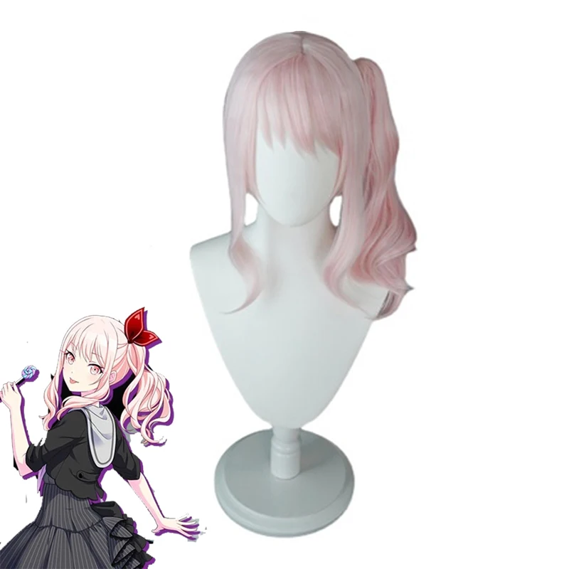 Парик для косплея Akiyama Mizuki Pink Project SEKAI красочная сцена! Термостойкие синтетические