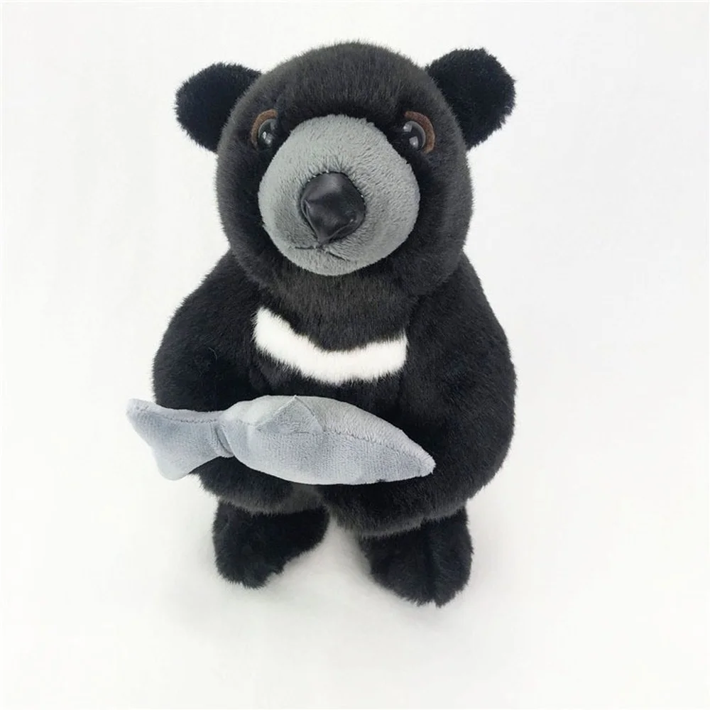 

Simulation Black Bear Plush Toy Cute Bear Plush Doll Children's Gift Doll Ornaments Stuffed Anime Plush Baby Pendant Toys Kawaii