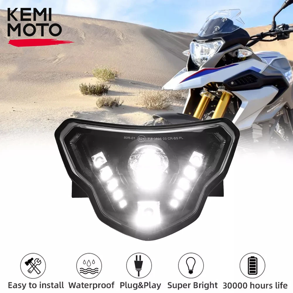 Motorcycle LED Headlights For BMW G310R G310GS G 310 R GS 310GS 310R 2022 Head Lights With Complete Devil Eyes DRL Accessories