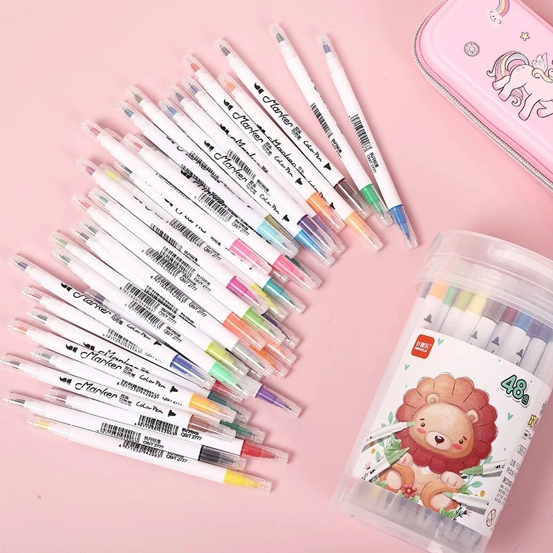 

Набор двусторонних маркеров на водной основе, 12/24/36/48 цветов