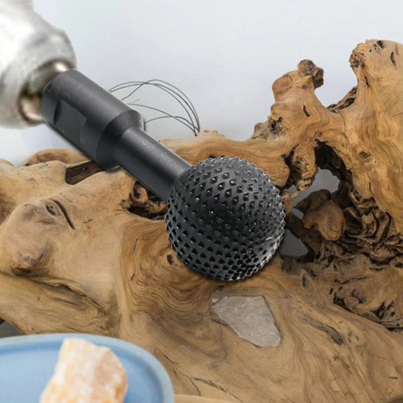 

652F 10/14mm Spherical Wooden Groove Carving Knife Rotary File Round Spherical File Carving Grinding Head