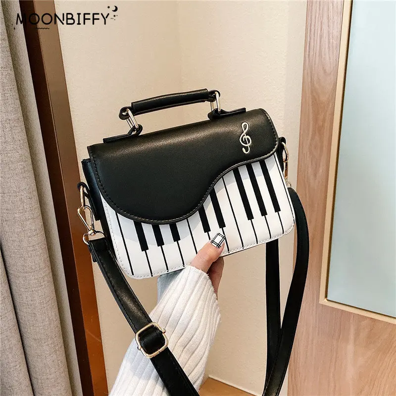 

Fashion PU Leather Shoulder Bags Piano Design Messenger Bag Handbag Pouch Totes Women's Flap Bolsas Purses and Handbag