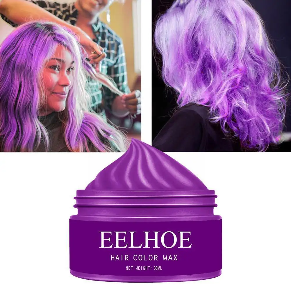 Wax 3 Colors Unisex Diy Hair Color Dye Cream Temporary Mud Modeling Wax Color One-time Hair V0s1