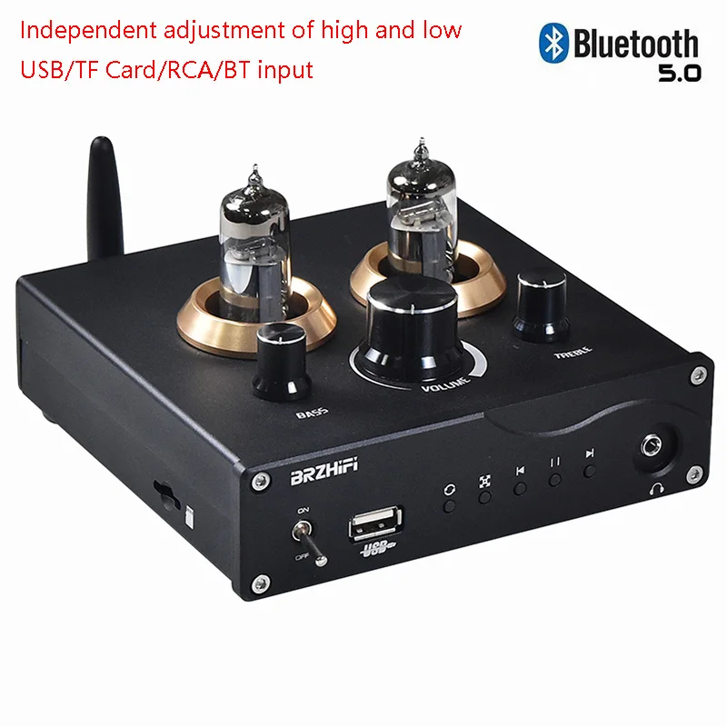 

Multifunctional Electronic Tube Pre-stage U Disk TF Card HIFI Lossless Player Bluetooth 5.0APP Control ESS9023 Decoding 5532 Amp
