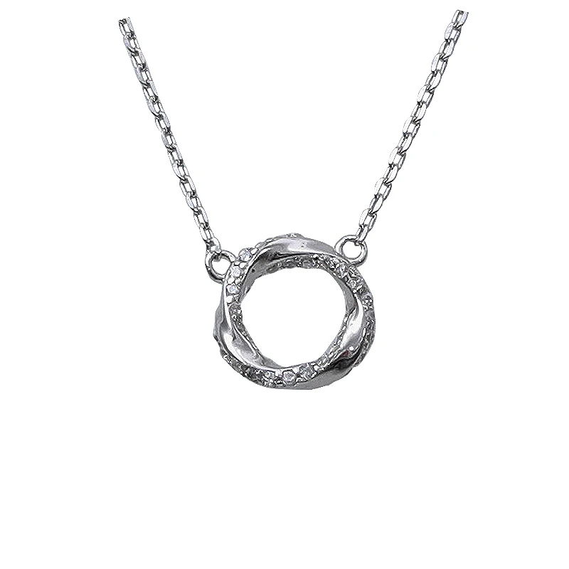 

925 sterling silver Mobius necklace design sense light luxury small clavicle chain temperament simple cold wind ornaments