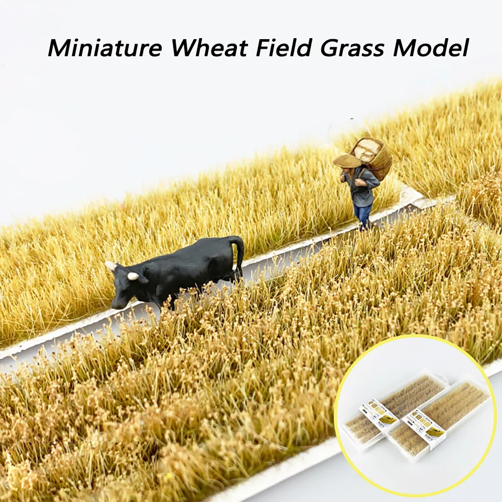 Simulation Miniature Wheat Field Grass Model Materials For Making Military Sand Table HO Train Railway Scene Layout Diorama Kits