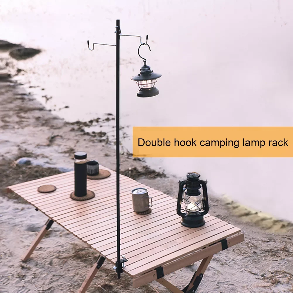 

Portable Aluminum Alloy Camping Lamp Bracket Storage Hook Tent Table Folding Light Hanging Holder Lantern Fixing Stand