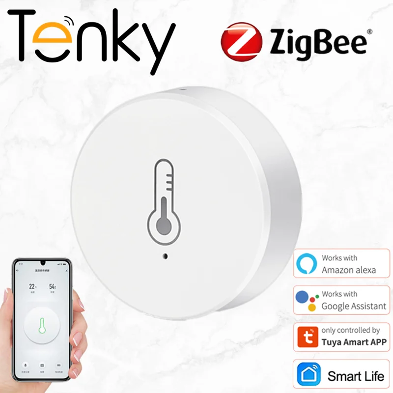 

Tuya Zigbee Temperature Humidity Sensor Indoor Hygrometer Thermometer Detector Smart Life Remote Control With Alexa Google Home