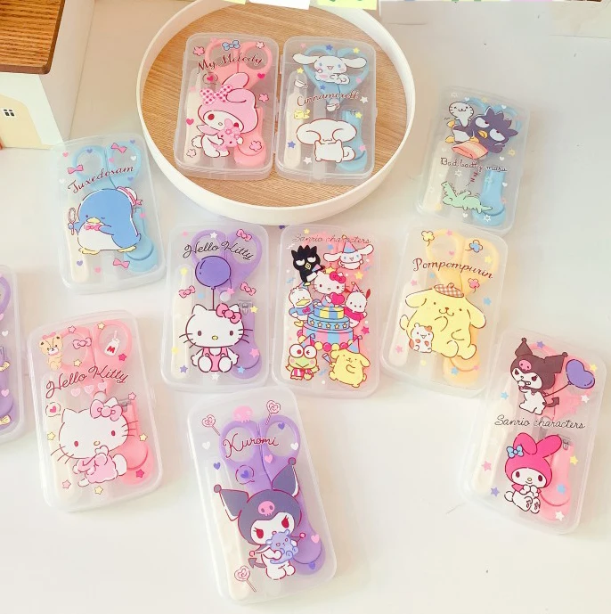 

Набор ножниц для ногтей Hello Kitty Kuromi, 4 шт., милые, пыленепроницаемые