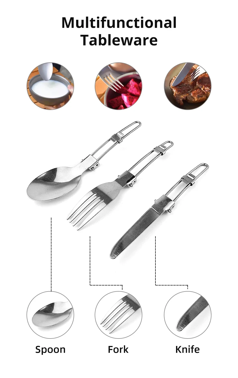 Ультраaligero plegable для acero inoxidable acampar в aire libre