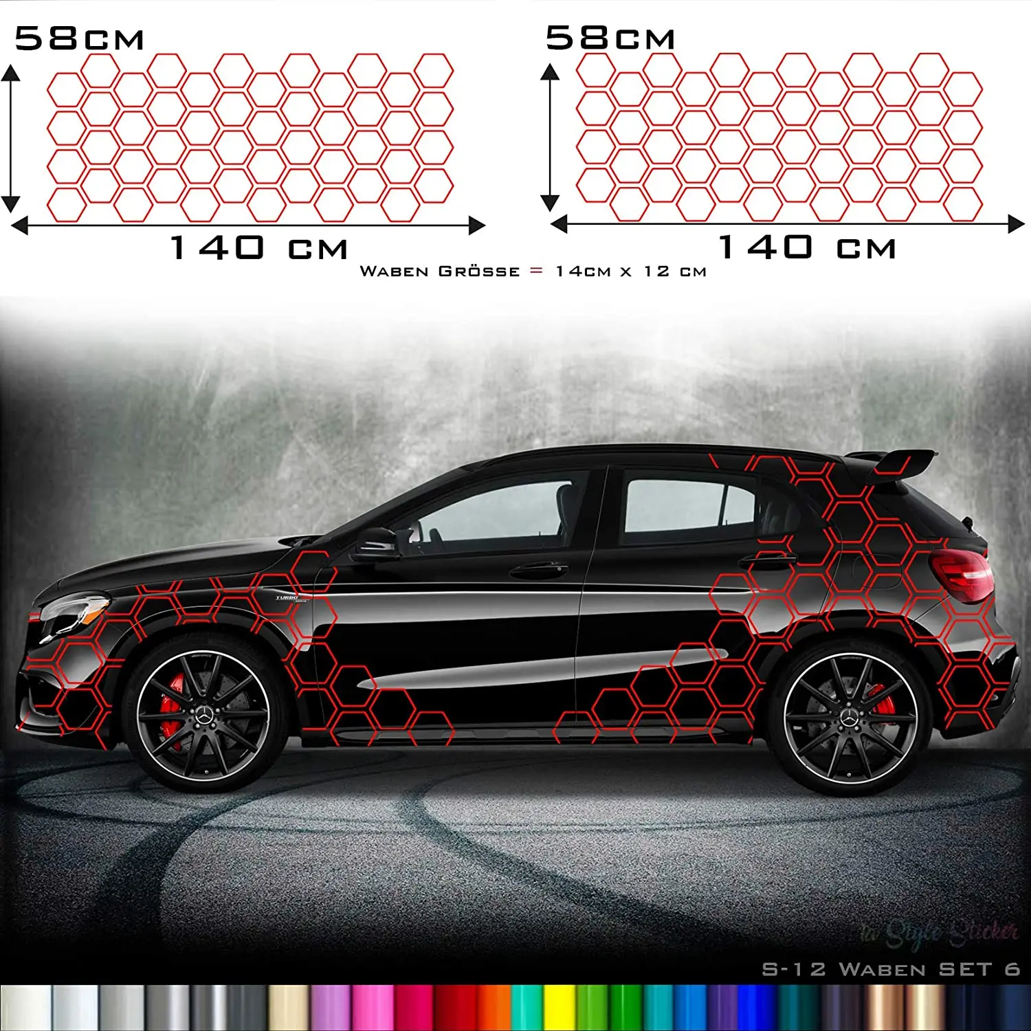 

Автонаклейки, стильная матричная камуфляжная наклейка S12