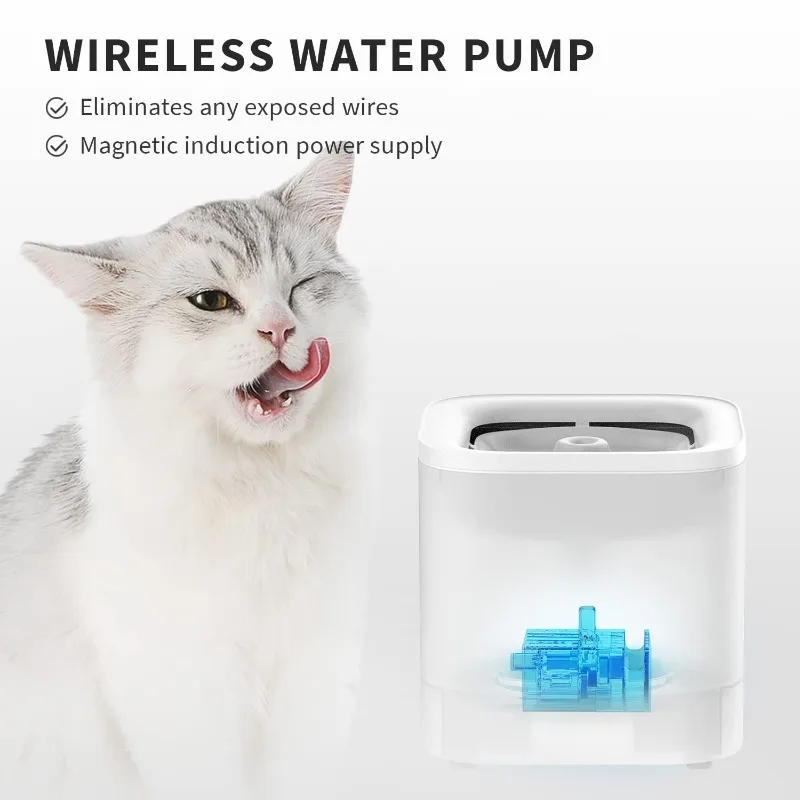 Фото PETKIT Автоматический фонтан-поилка для кошек и маленьких собак, 1,85 л (63 унции), супертихий, гигиеничный, с автоотключением №1
