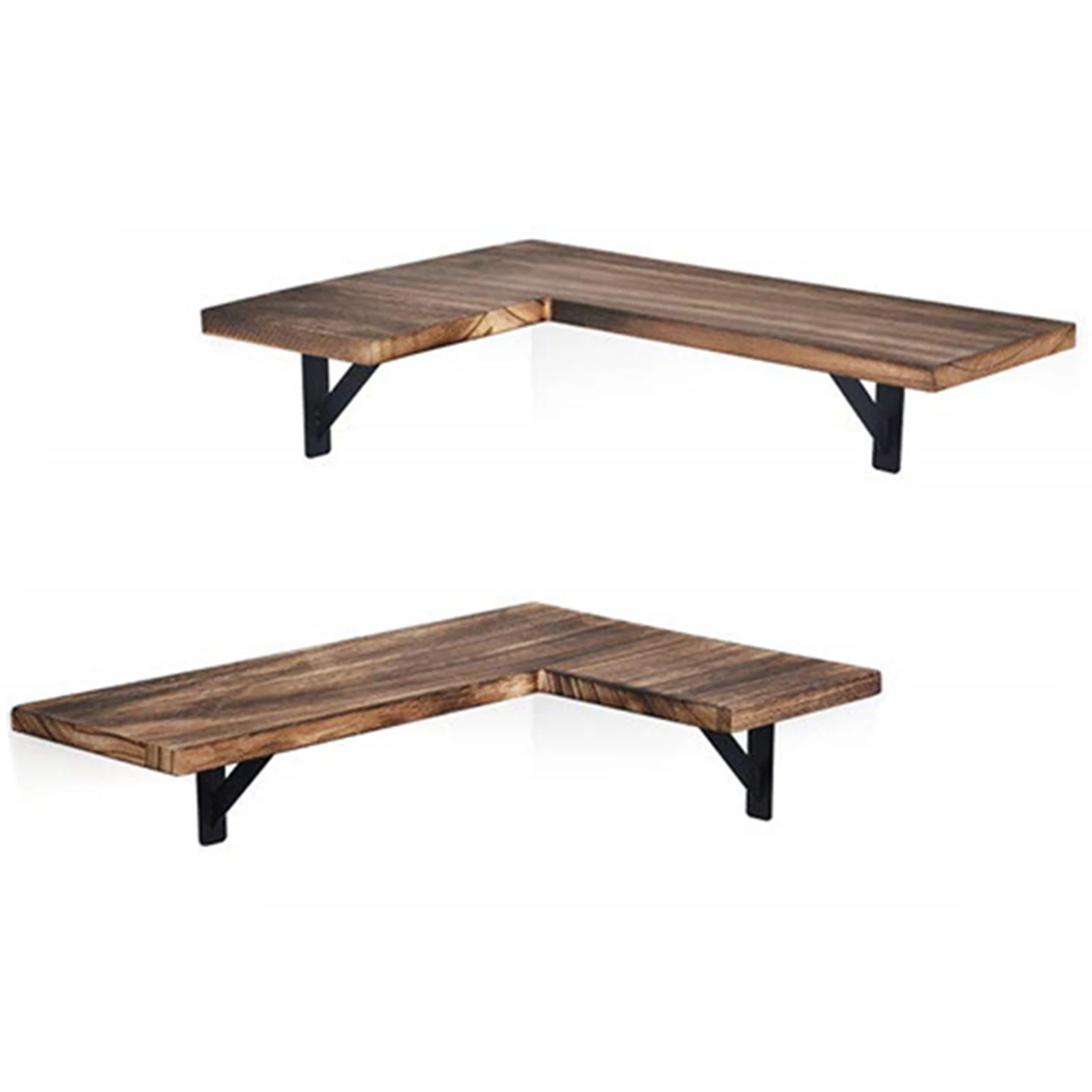 

2 Pack Corner Wall Shelves Rustic Wood Corner Floating Shelves For Bedroom Living Room Bathroom Kitchen Corner Rack