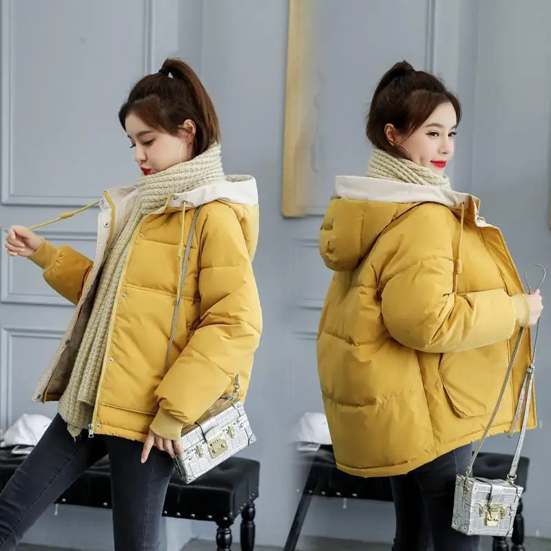Hooded Loose Short Parkas Cotton Coat Women's Coat Thick Cotton Jacket In Autumn  Winter 2022 Manteau Femme Hiver Puffer Jacket