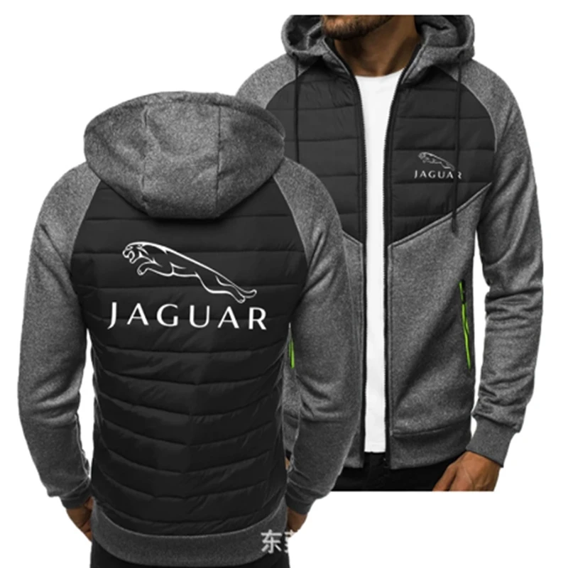 

Толстовка мужская с капюшоном, хлопок, худи, забавная анимация, логотип Ягуара, автомобиль, повседневная куртка в стиле хип-хоп